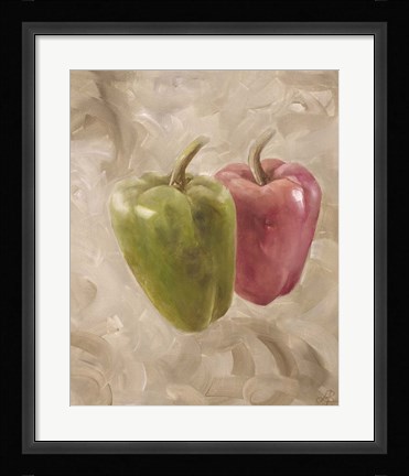 Framed Sweet Peppers I Print