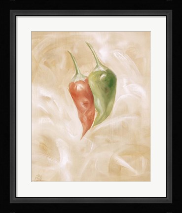Framed Hot Peppers I Print