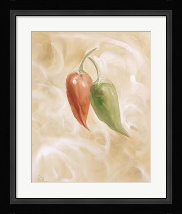 Framed Hot Peppers II Print