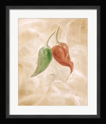 Framed Hot Peppers III Print