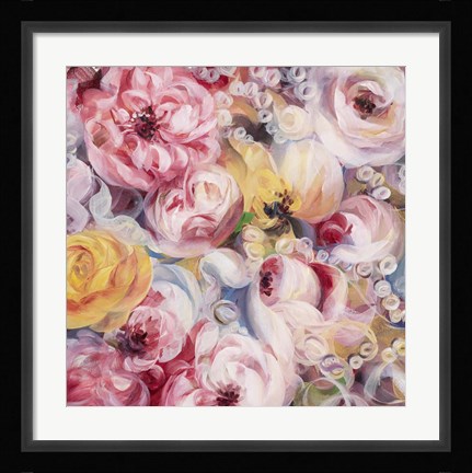 Framed Swirly Bouquet Print