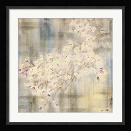 Framed White Cherry Blossom IV Print