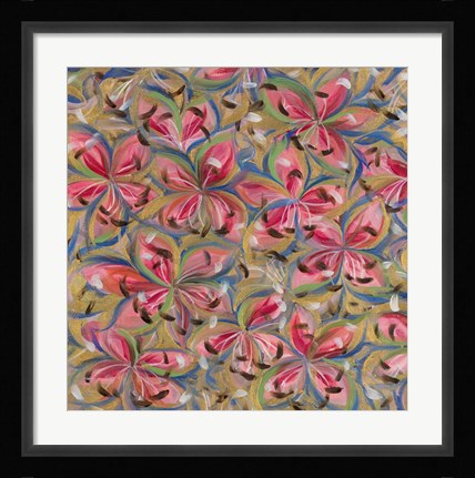 Framed Gold Lily Play Print