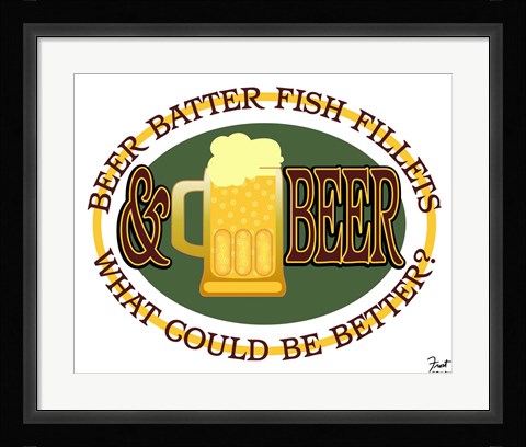 Framed Beer Batter Fish Fillets Print