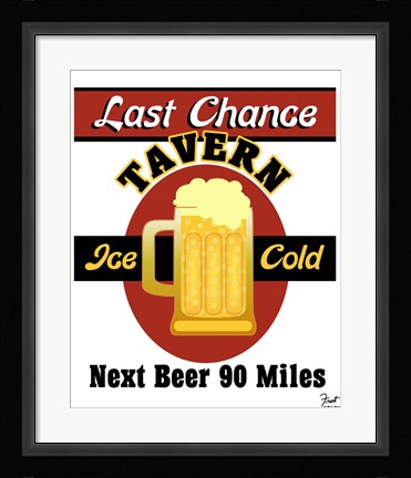 Framed Last Chance Tavern Print