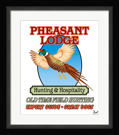 Framed Pheasant Lodge Print
