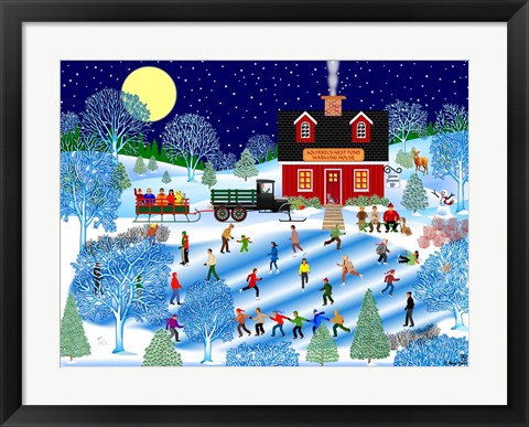 Framed Moonlight Skate Print