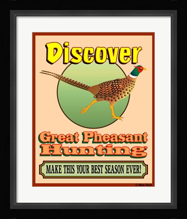 Framed Discover Pheasant Hunting Print