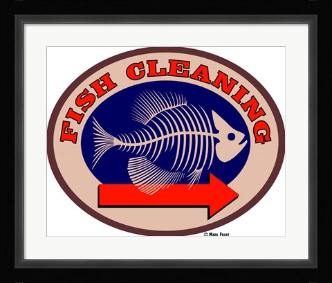 Framed Fish Cleaning Arrow Print