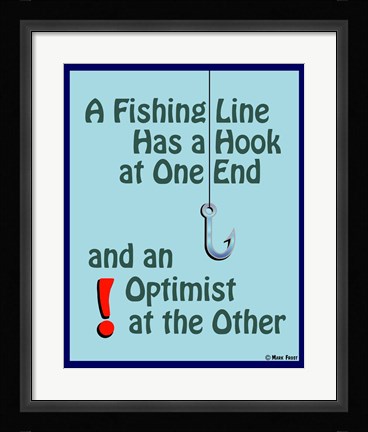 Framed Fishing For Optimists Print