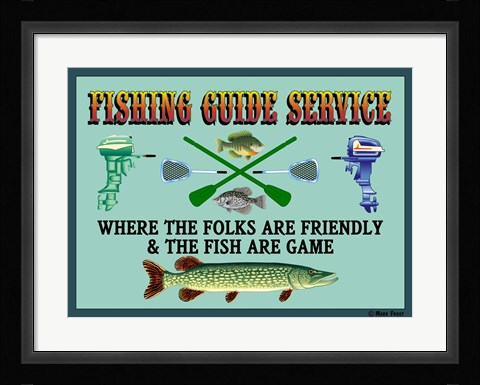 Framed Fishing Guide Service 2 Print