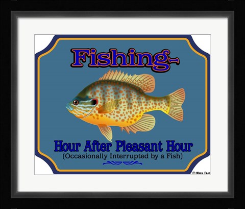 Framed Fishing Hour After Hour Print