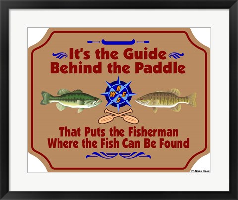Framed Guide Behind The Paddle Print