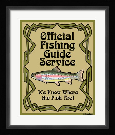 Framed Official Fishing Guide Print