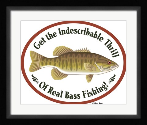 Framed Thrill Of Bass Fishing Print