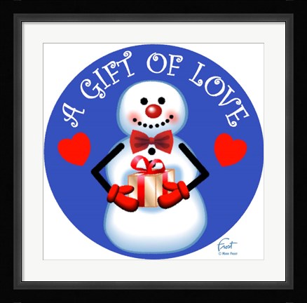 Framed Snowman Gift Print