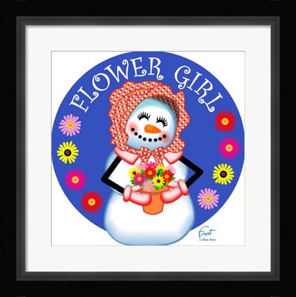 Framed Snow Lady Flower Print
