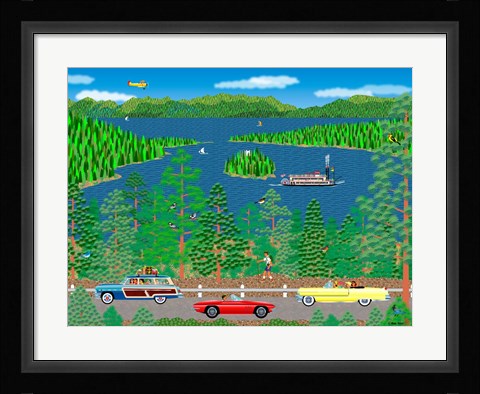Framed Cruising Lake Tahoe Print