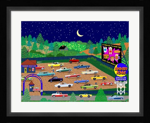 Framed Moonrise Drive-In Print