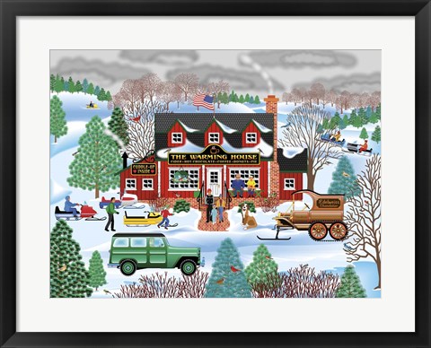 Framed Warming House Print