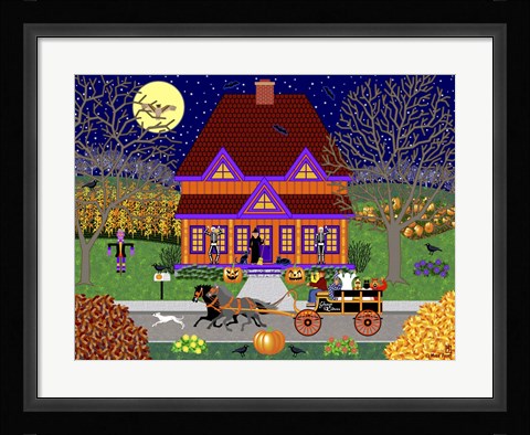 Framed Pumpkin House Print