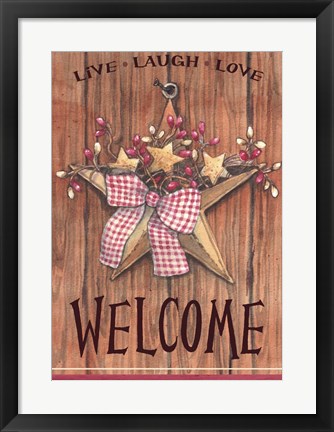 Framed Country Star Welcome Print