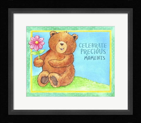 Framed Celebrate Precious Bear Print