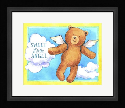 Framed Sweet Angel Bear Print