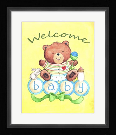 Framed Baby Bear Welcome Print