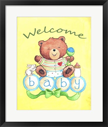 Framed Baby Bear Welcome Print