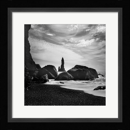 Framed Iceland Vik Rocks Print