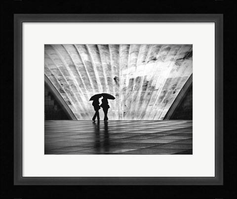 Framed Paris La Pluie Print