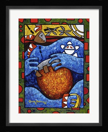 Framed Red Ball Print