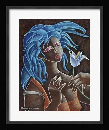 Framed Flower and Wind Print