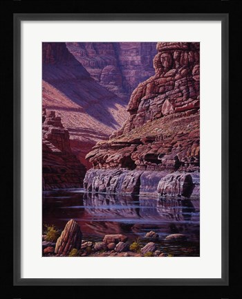 Framed Reflections Of Marble Print