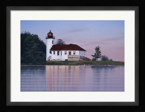 Framed Whiskey Point Lighthouse Print