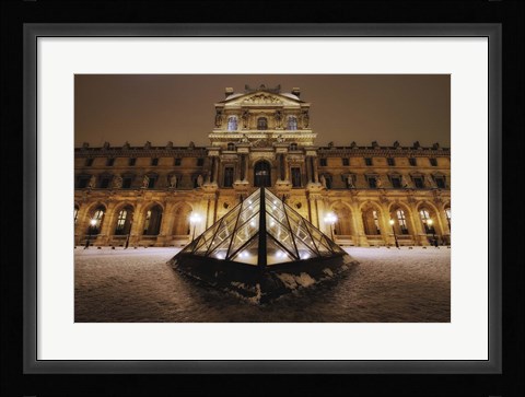 Framed Louvre at Night Print