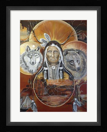 Framed Circles of life Print