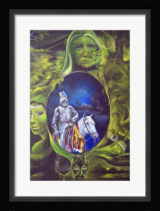 Framed King Arthur Travels Print