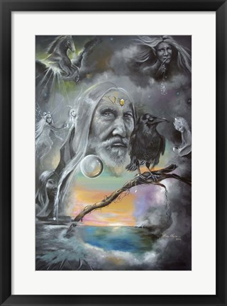 Framed Merlin in Middle Earth Print