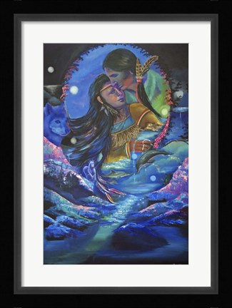 Framed Two Hearts Beat as One Print