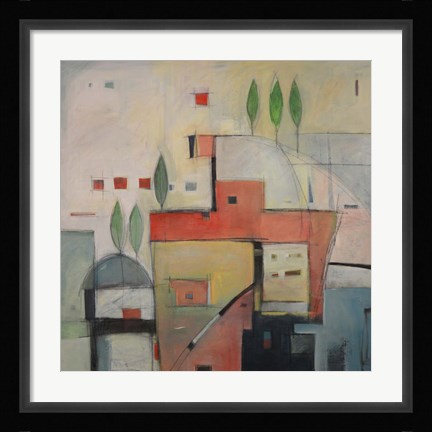 Framed Seaside Villa Print