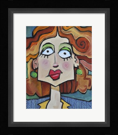 Framed Herringbone Print