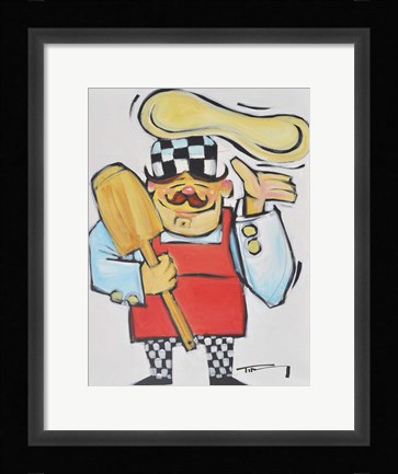 Framed Pizza Chef Print