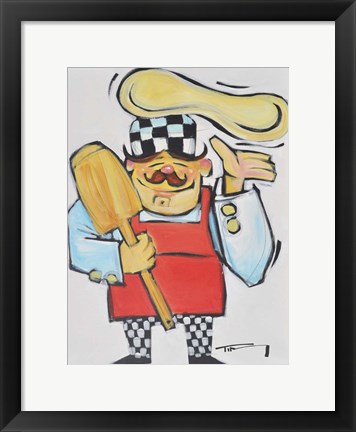 Framed Pizza Chef Print