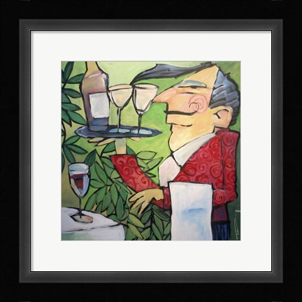 Framed Wine Steward Print