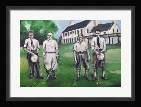 Framed Vintage Golfers Print