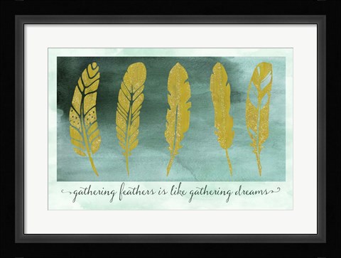 Framed Gathering Feathers Print