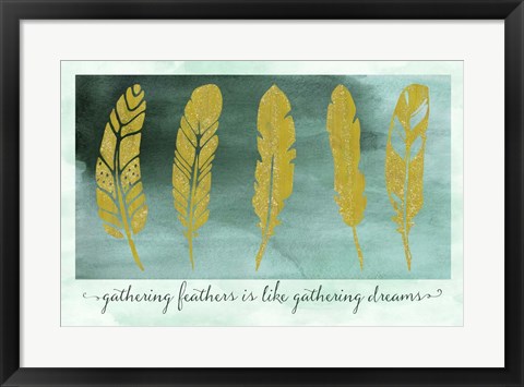 Framed Gathering Feathers Print