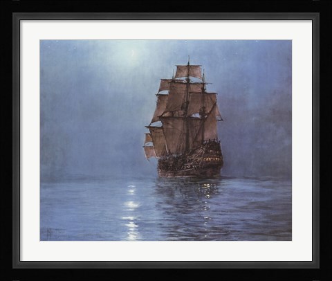 Framed Crescent Moon Print